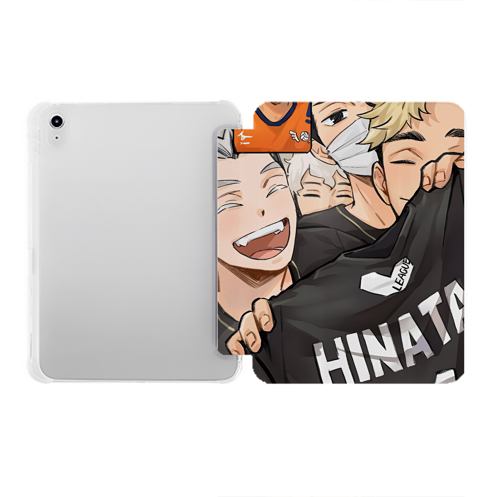 （画像用） ハイキュー!! Haikyu!! IPad ケース ペン収納付き 三つ折りスタンド PUレザー×シリコン 対応機種9.5/10.5/10.9インチ